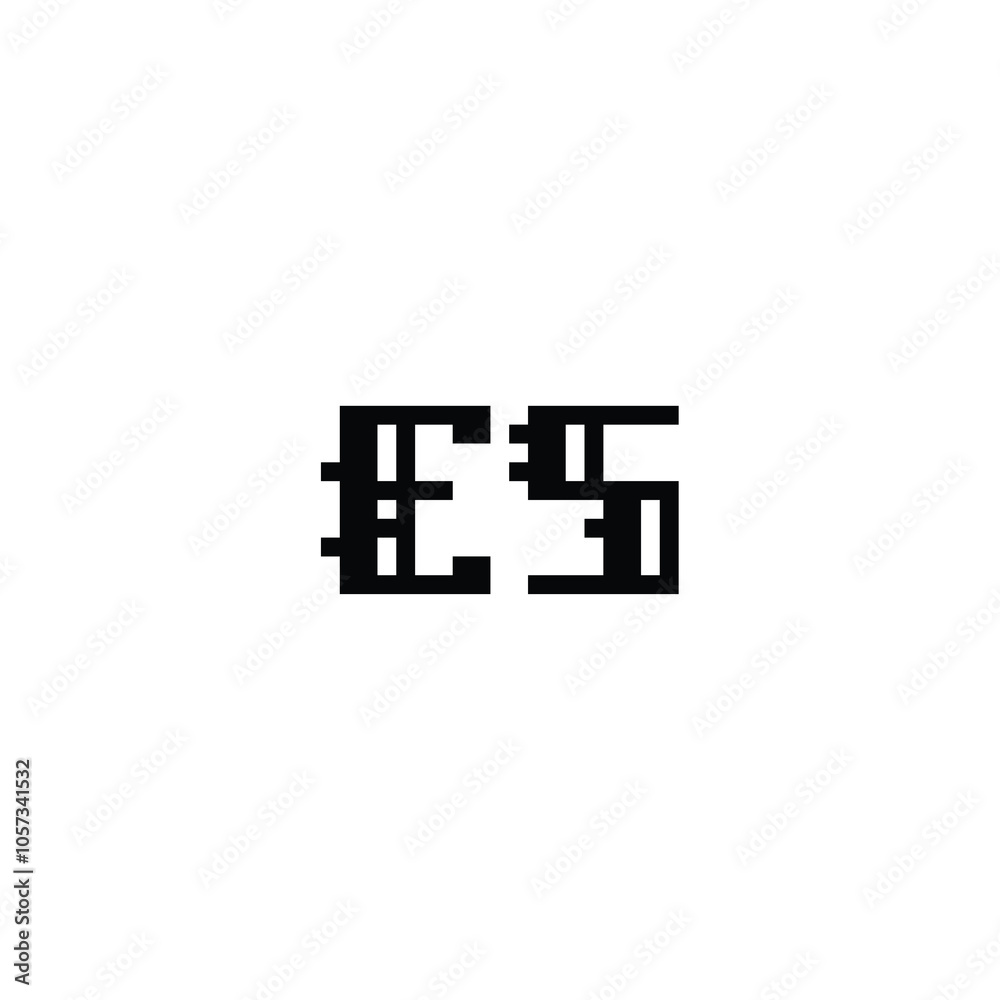 ES monogram logo design letter text name symbol monochrome logotype alphabet character simple logo ES monogram logo design letter text name symbol monochrome logotype alphabet character simple logo