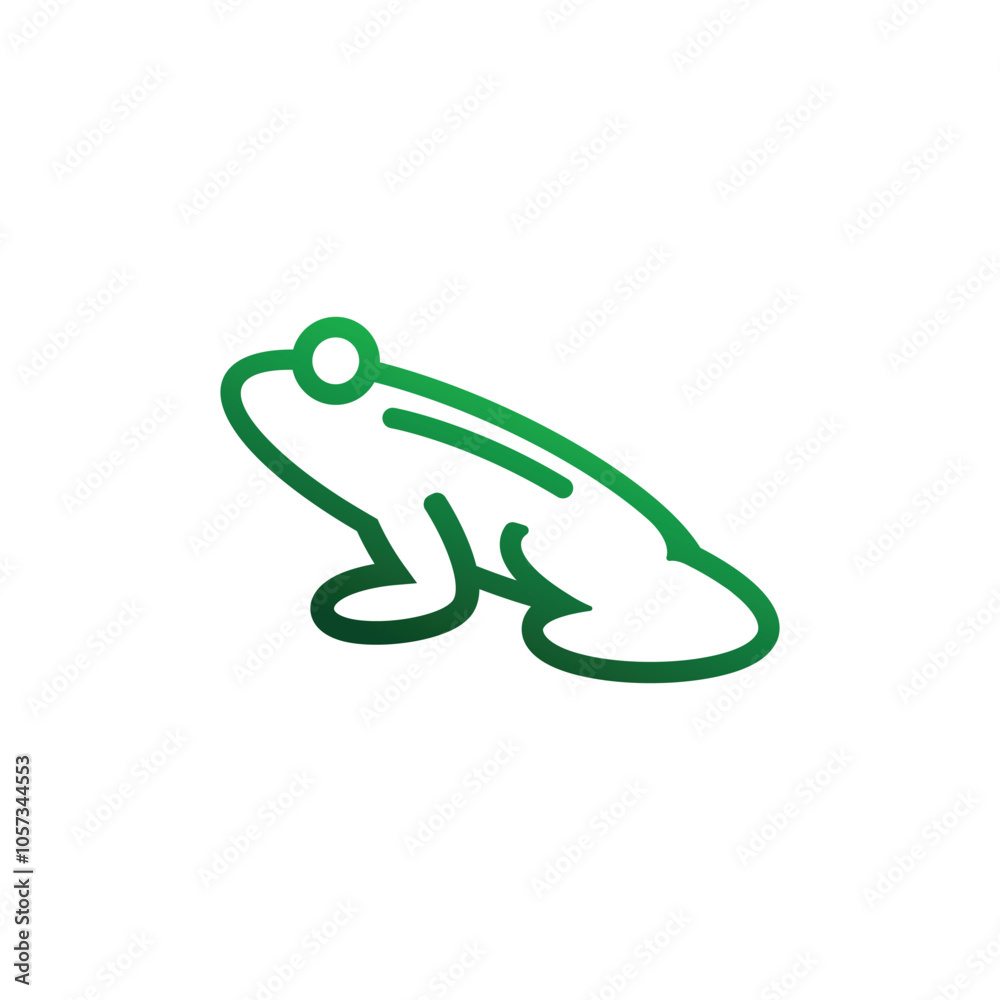 Abstract frog simple line logo design vector Abstract frog simple line logo design vector