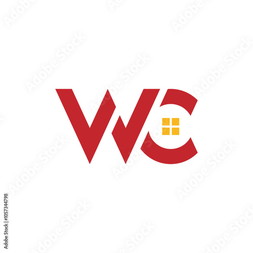 Creative Letter WC Monogram Logo Design