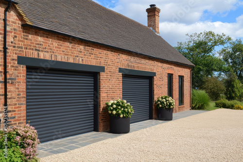 Black Rolling Garage Doors	