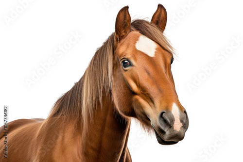 PNG Horse looking confused animal mammal white background.