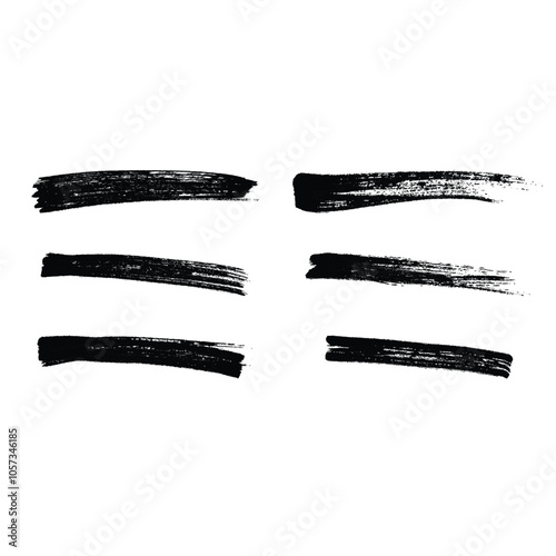 Ink brushstroke and paintbrush template. brush stroke paint boxes on white background. Vector illustration