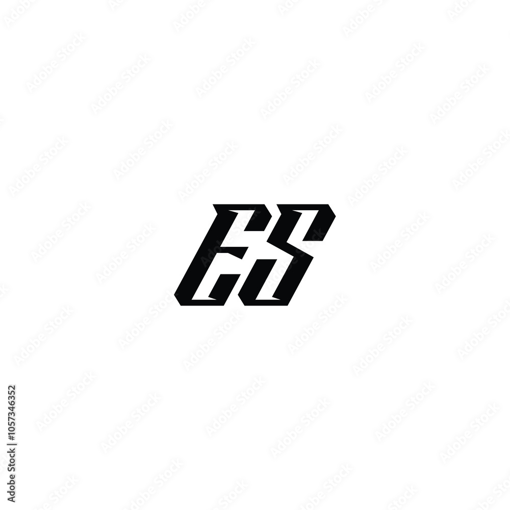 ES monogram logo design letter text name symbol monochrome logotype alphabet character simple logo ES monogram logo design letter text name symbol monochrome logotype alphabet character simple logo