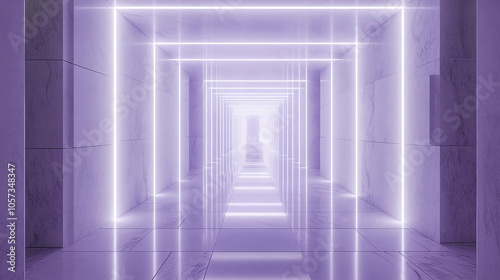 A Luminous Corridor of Light Stretches Endlessly, Inviting Exploration Into the Unknown Depths