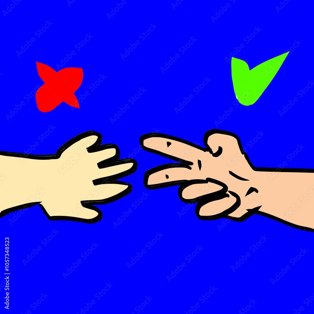 Janken is a model of a Japanese game that uses scissors, paper and stone to defeat each other in the game. symbol of scissor and paper. Janken is a model of a Japanese game that uses scissors, paper and stone to defeat each other in the game. symbol of scissor and paper.