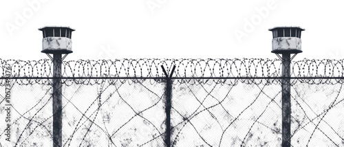 PNG Wire prison gate line. photo