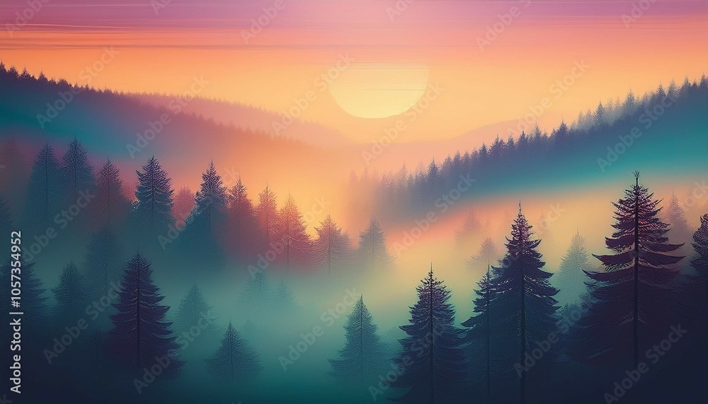 Obraz premium Paysage de montagne majestueux au lever du soleil, reflets dorés