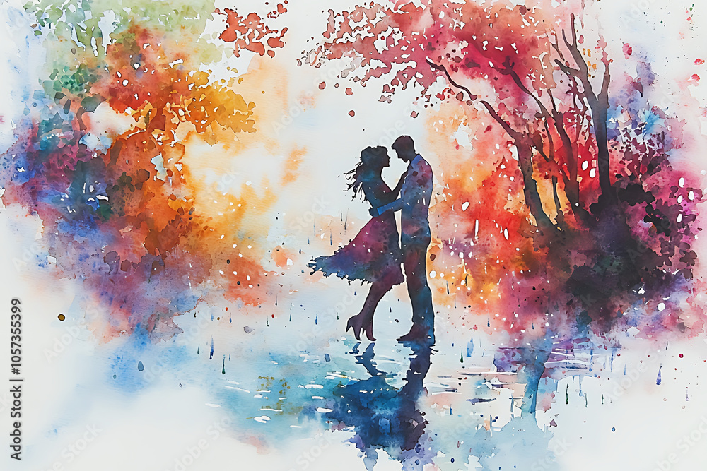 Naklejka premium Dance of Colors and Souls