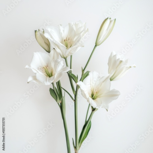 bouquet of white tulips