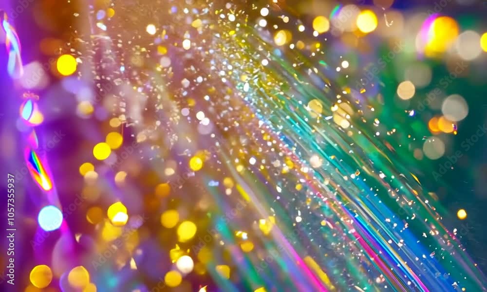 A vibrant, shimmering abstract background with colorful light and sparkling particles. A vibrant, shimmering abstract background with colorful light and sparkling particles.