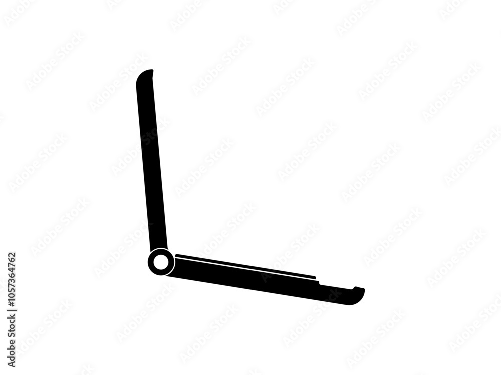 laptop side profile icon vector illustration, isolated on white laptop side profile icon vector illustration, isolated on white