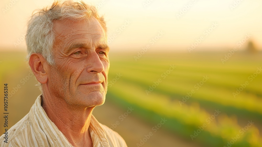 Reflecting on a life of hard work an elderly farmer contemplates the bountiful fields at sunset symbolizing resilience and connection to nature Reflecting on a life of hard work an elderly farmer contemplates the bountiful fields at sunset symbolizing resilience and connection to nature