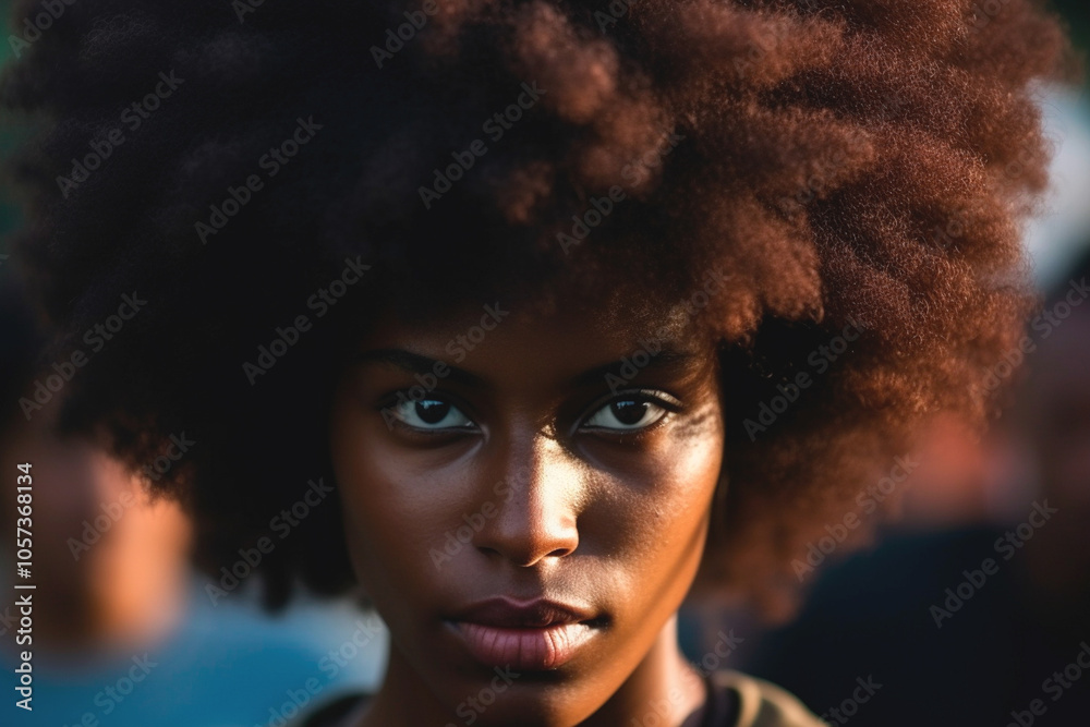 Empowered Afro-descendant, black woman, symbol of equality and struggle. Strong women Empowered Afro-descendant, black woman, symbol of equality and struggle. Strong women