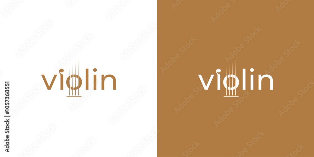 Simple Violin Wordmark Logo. Luxury Musical Logo, Icon, Symbol, Vector, Design Inspiration. Simple Violin Wordmark Logo. Luxury Musical Logo, Icon, Symbol, Vector, Design Inspiration.