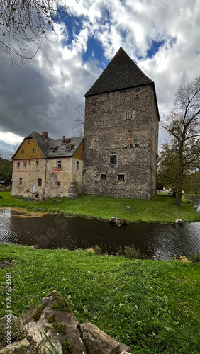 Medieval knight's castle, Siedlicin Tower in Poland, Lower Silesia