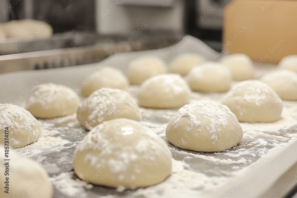 Dough Balls on Baking Sheet Dough Balls on Baking Sheet
