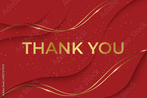 thank you crad template with luxury background