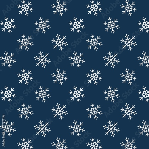 Snowflakes pattern illustration. For Christmas decorations, cards, gifts. Festive wallpaper design