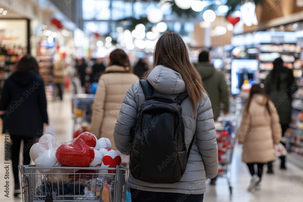 In a bustling shopping environment, individuals navigate crowded aisles filled with various products, highlighting the consumer's quest for goods amidst bustling activity. In a bustling shopping environment, individuals navigate crowded aisles filled with various products, highlighting the consumer's quest for goods amidst bustling activity.
