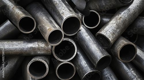 stack of steel pipes