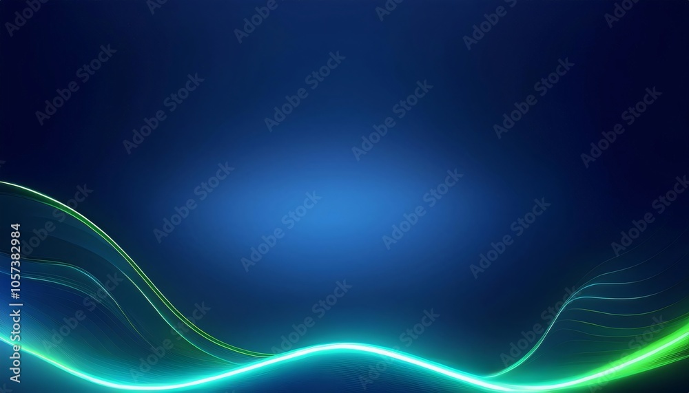 Dynamic, flowing bright green and blue light trails on deep blue background, perfect for technology or abstract themed designs Dynamic, flowing bright green and blue light trails on deep blue background, perfect for technology or abstract themed designs