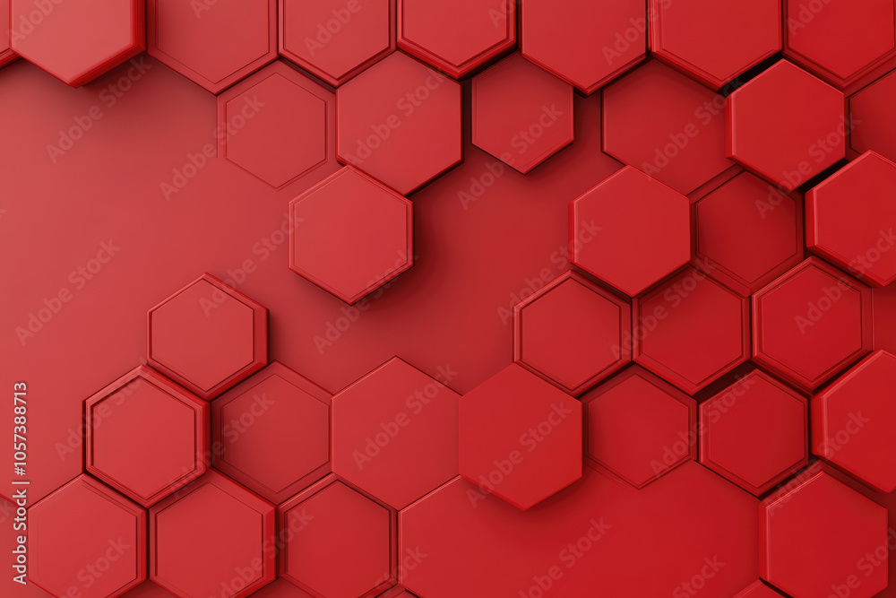 Vibrant red honeycomb texture, modern design, intricate geometric patterns, dynamic visual appeal, suitable for digital art and backgrounds Vibrant red honeycomb texture, modern design, intricate geometric patterns, dynamic visual appeal, suitable for digital art and backgrounds