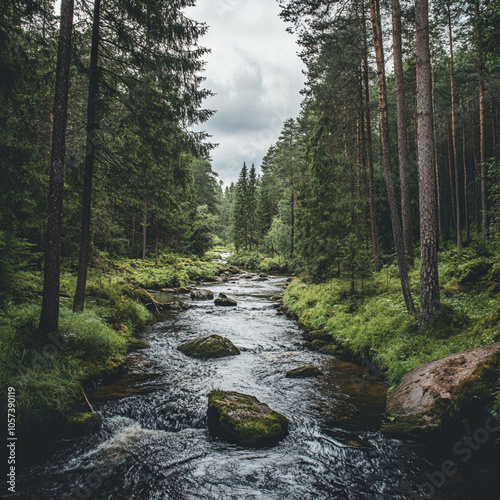 river in the woods