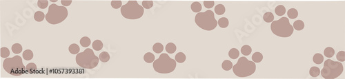 Brown color paw washi tape scrapbook stripes, sticky label tags and decorative scotch strip paper sticker tape, banner flat design png illustration design