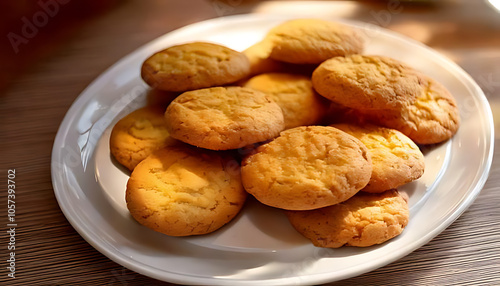 freshly baked homemade cookies sit clean white plate everyone enjoy perfectly every time