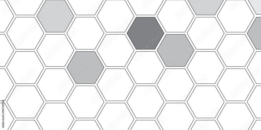 Vector geometric seamless texture symbol. Hexagon, bees hive cells pattern. Bee honey shapes. Abstract pattern with hexagonal white and gray technology line paper background. Stylish grid texture.
Vector geometric seamless texture symbol. Hexagon, bees hive cells pattern. Bee honey shapes. Abstract pattern with hexagonal white and gray technology line paper background. Stylish grid texture.