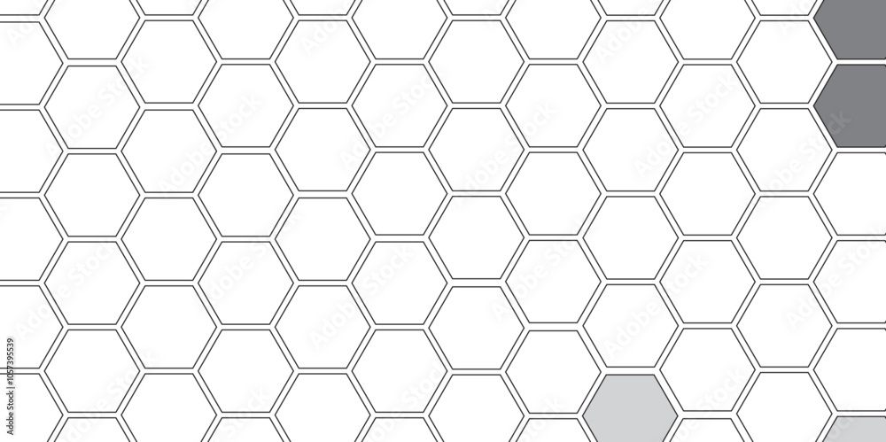 Vector geometric seamless texture symbol. Hexagon, bees hive cells pattern. Bee honey shapes. Abstract pattern with hexagonal white and gray technology line paper background. Stylish grid texture.
Vector geometric seamless texture symbol. Hexagon, bees hive cells pattern. Bee honey shapes. Abstract pattern with hexagonal white and gray technology line paper background. Stylish grid texture.