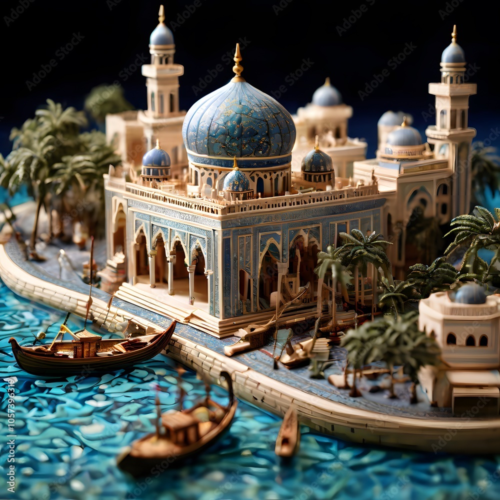 Naklejka premium beautiful arabic islam concept design for Ramadam and Eid