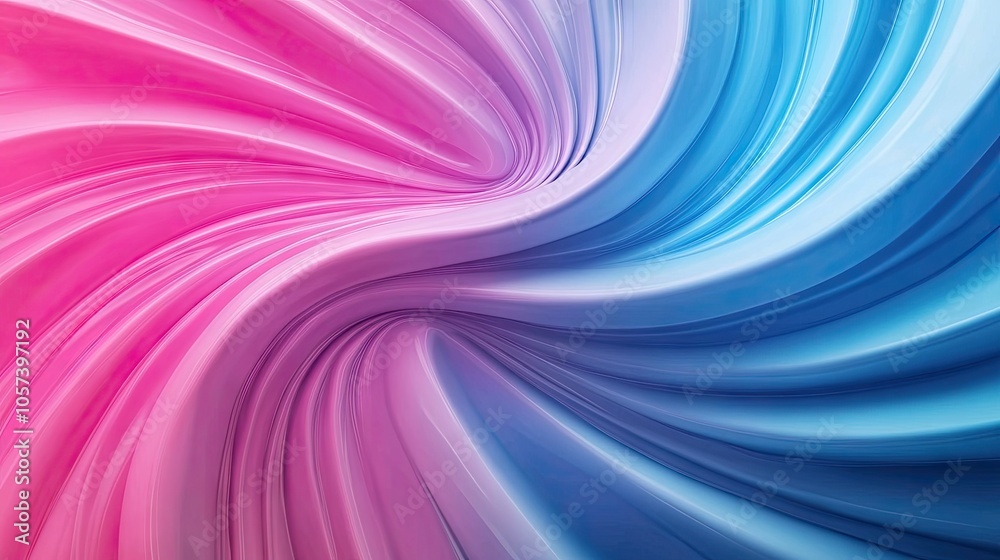 Obraz premium Mesmerizing hypnotic gradient blends of pink and blue colors create dynamic motion backdrops. This hypnotic gradient design invites creativity with ample copy space for text.