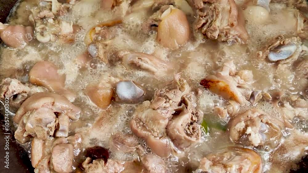 Chinese food, stewed pork trotters, healthy and nutritious delicious. Chinese food, stewed pork trotters, healthy and nutritious delicious.