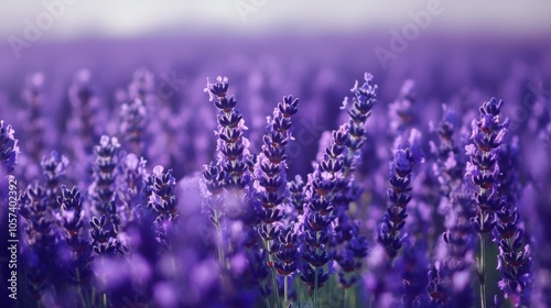 A field of lavender stretching as far as the eye can see