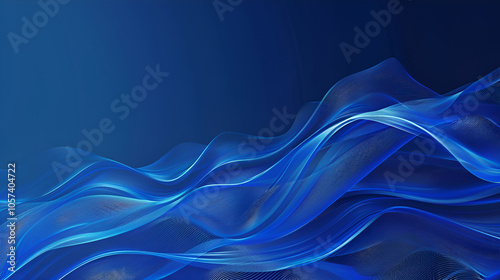 abstract blue background with smooth lines and waves,a blue background with a wavy pattern ,3d render, abstract minimal neon background with glowing wavy line