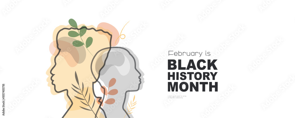 February is Black History Month banner. February is Black History Month banner.