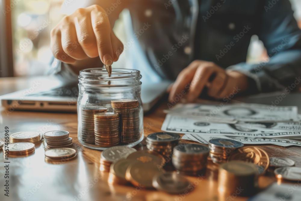 Financial advisor explaining the concept of financial independence and early retirement strategies. Financial advisor explaining the concept of financial independence and early retirement strategies.