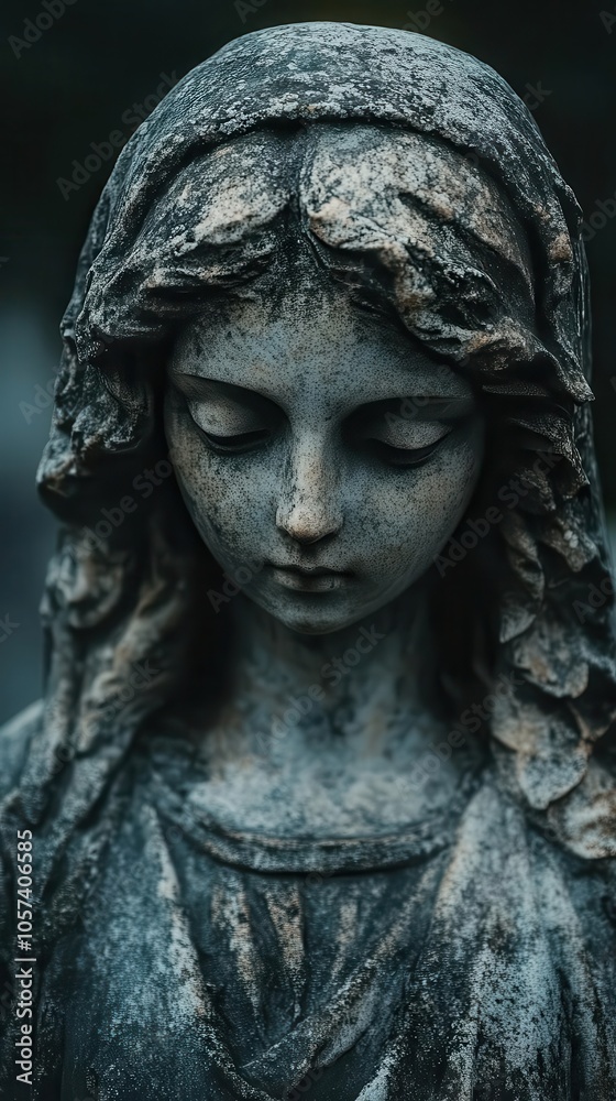 a poignant image of a fragment of a sorrowful angel statue at a cemetery with a muted background and space for captions evoking a somber reflection on loss and remembrance a poignant image of a fragment of a sorrowful angel statue at a cemetery with a muted background and space for captions evoking a somber reflection on loss and remembrance