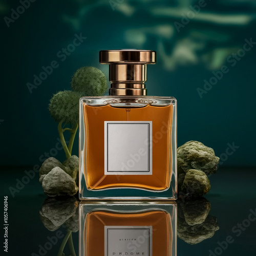An elegant modern perfume bottle for man
