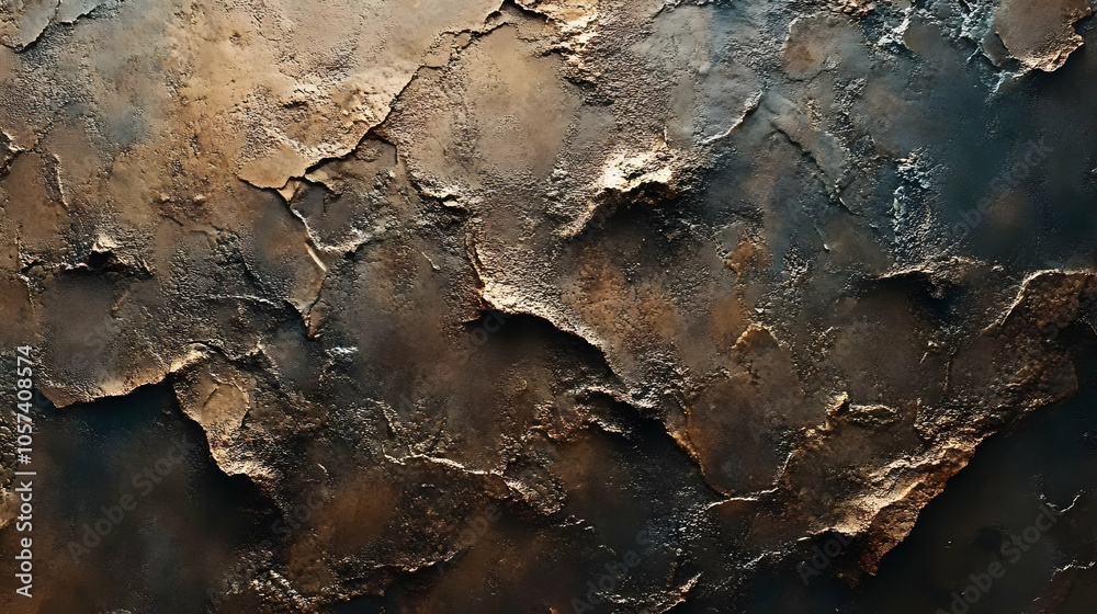 Dark Abstract Background with Cracked Texture Dark Abstract Background with Cracked Texture