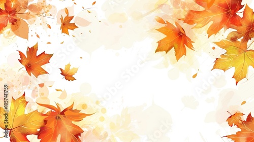 Autumn and White Paper Background - a charming and seasonal visual. The combination of autumn elements on a white paper background creates a warm and nostalgic scene. It showcases the beauty of autumn