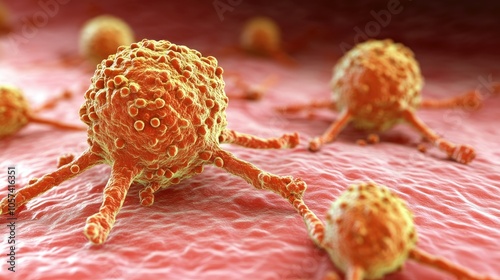 cancer cell being defeated by medical treatment