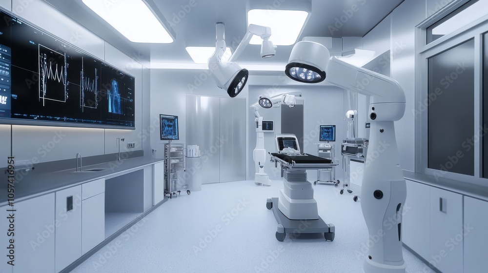 High-tech medical facility with advanced imaging High-tech medical facility with advanced imaging