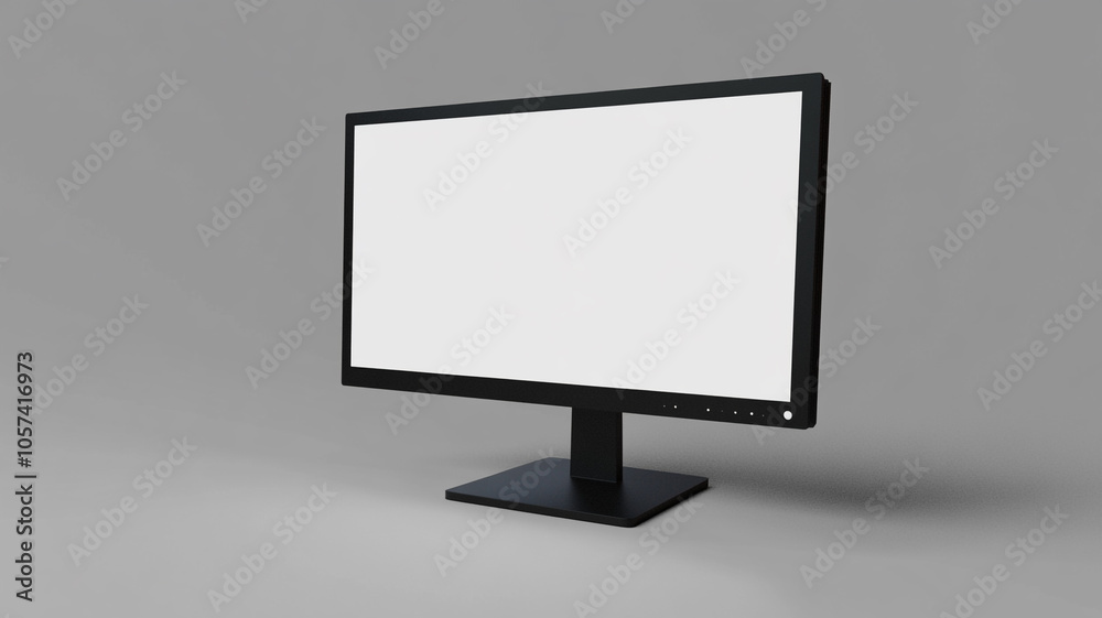 a computer monitor with a blank white screen a computer monitor with a blank white screen