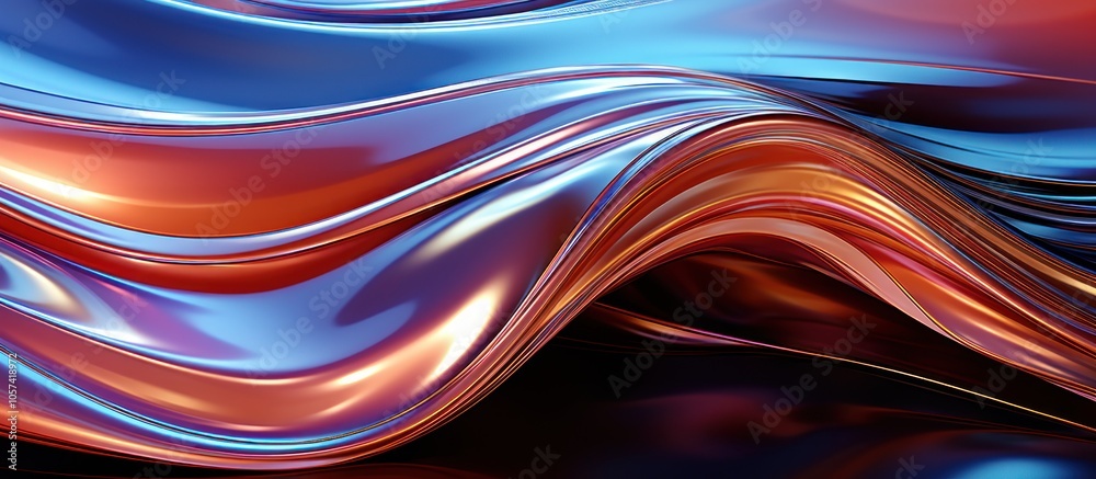 Abstract flowing waves in vibrant colors create a dynamic visual effect. Abstract flowing waves in vibrant colors create a dynamic visual effect.