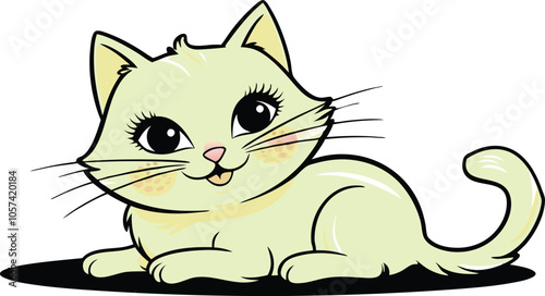 Delightful cartoon cat vector design