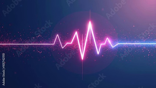 Vibrant Heartbeat Waveform Logo for Innovative Health Solutions photo