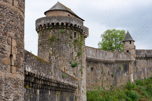 The Coigny tower of the Fougeres medieval castle (Fougeres, Ille-et-Vilaine, Bretagne, France) 