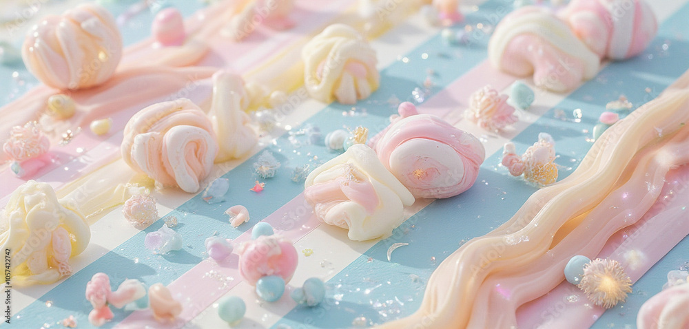Assorted Pastel Macarons with Creamy Filling on a Decorative Tray Assorted Pastel Macarons with Creamy Filling on a Decorative Tray